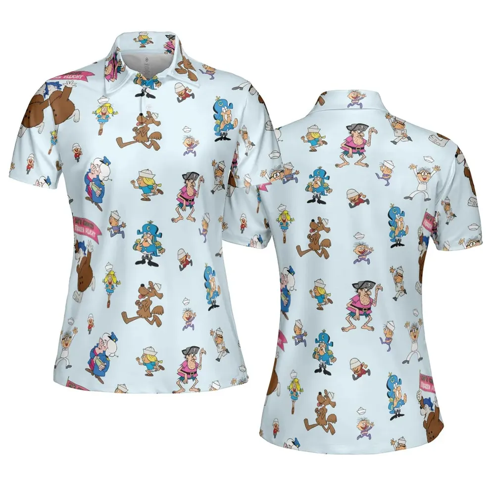 Cereal Cap'n Crunch Characters AOP Men/Women Polo Shirt - 5