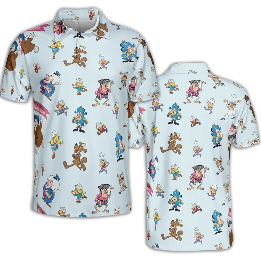 Cereal Cap'n Crunch Characters AOP Men/Women Polo Shirt - 2