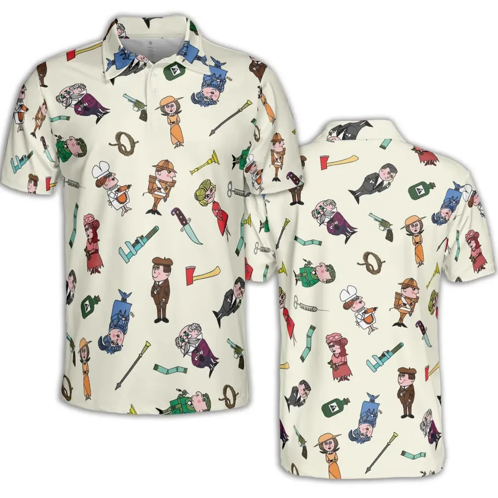 Clue Board Game Characters AOP Men/Women Polo Shirt - 2