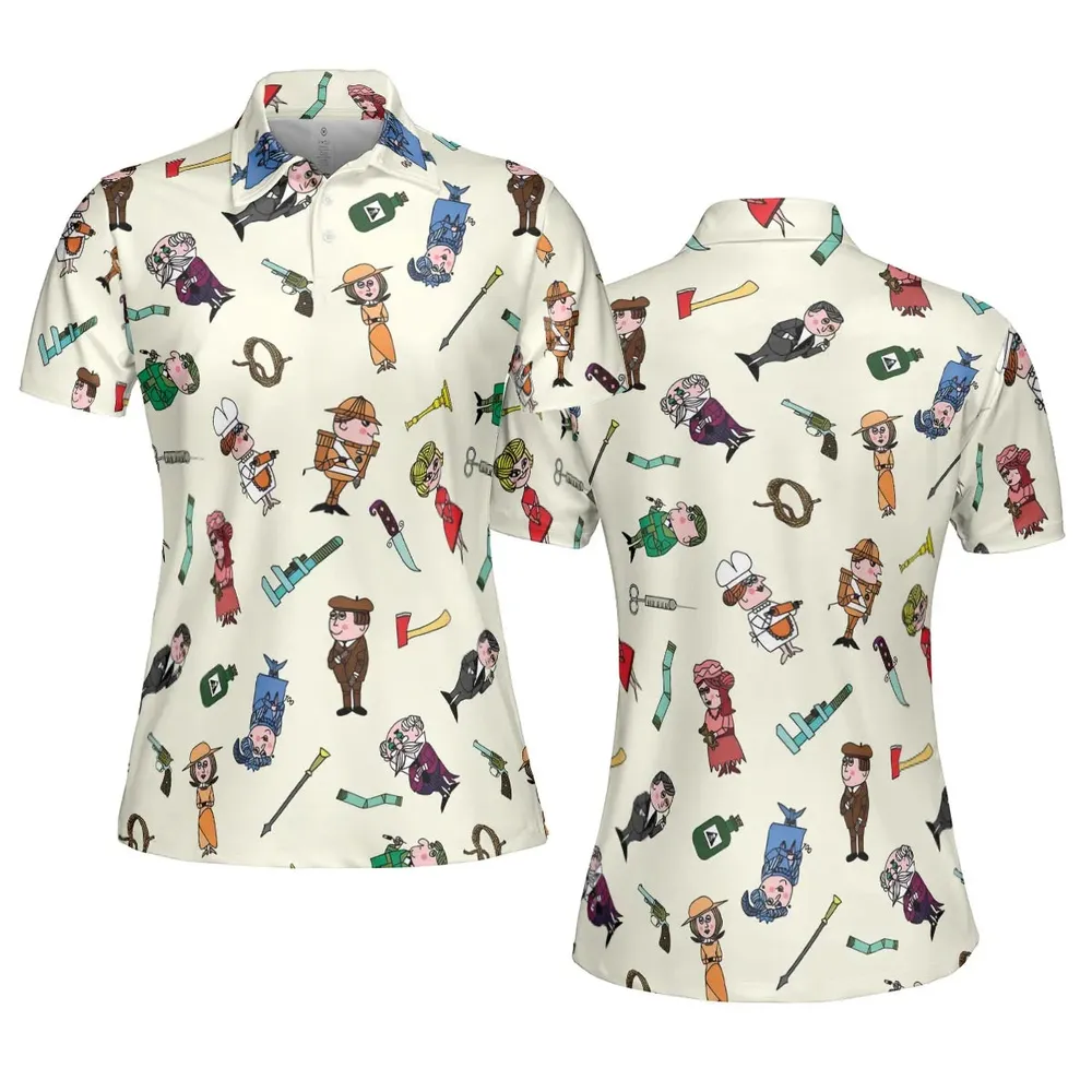 Clue Board Game Characters AOP Men/Women Polo Shirt - 5