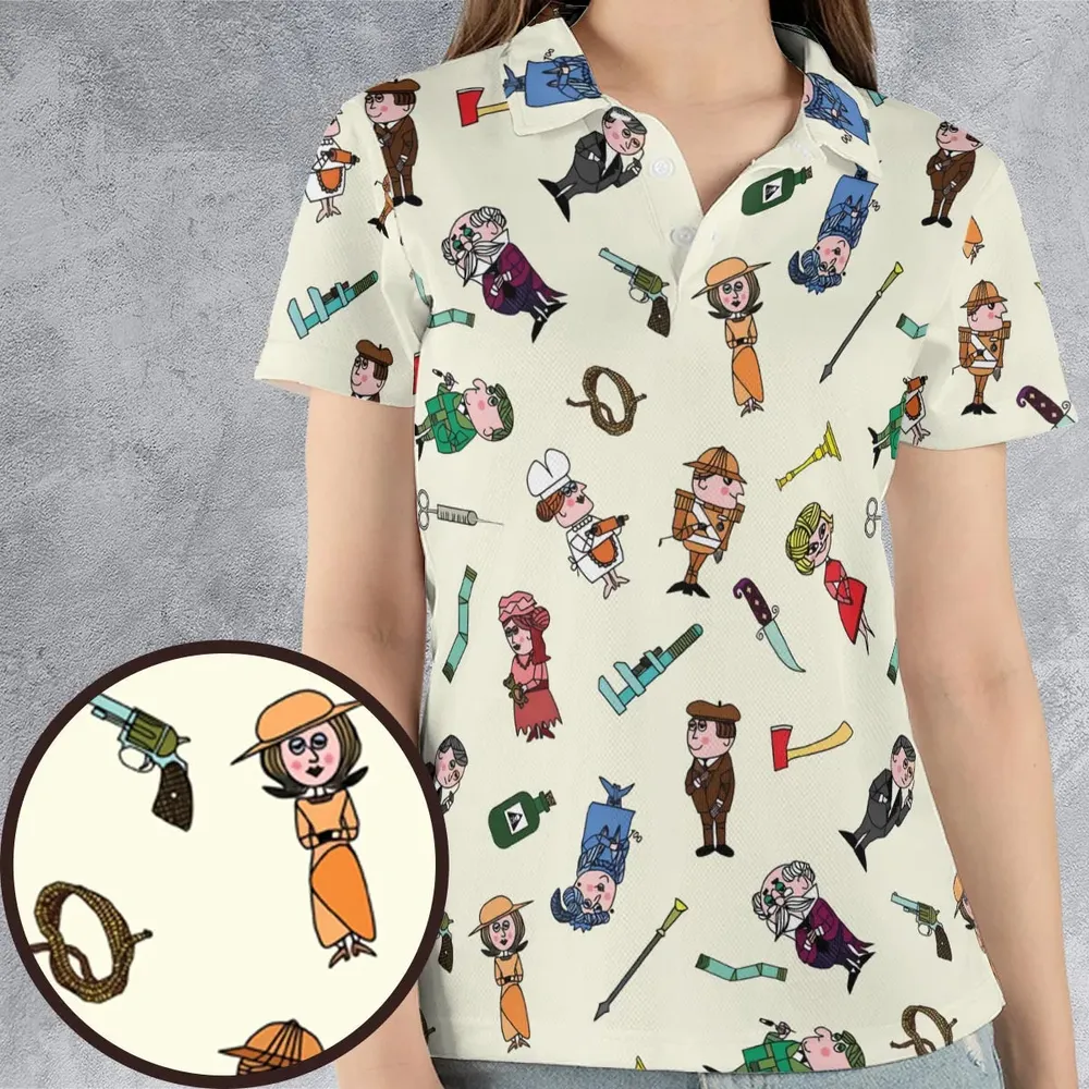 Clue Board Game Characters AOP Men/Women Polo Shirt - 4