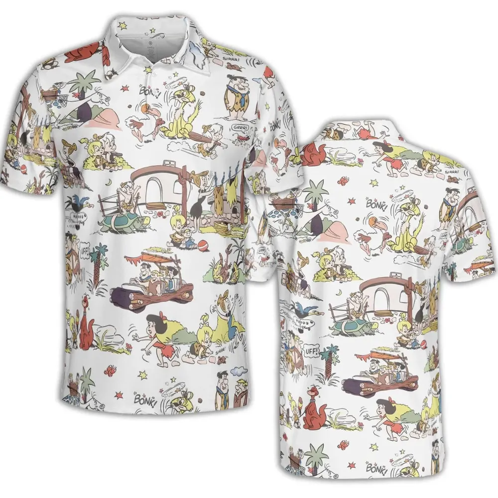 Stone Age Life The Flintstone AOP Men/Women Polo Shirt - 2