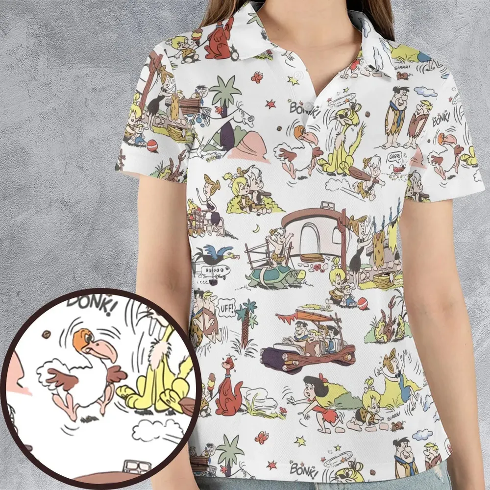 Stone Age Life The Flintstone AOP Men/Women Polo Shirt - 4