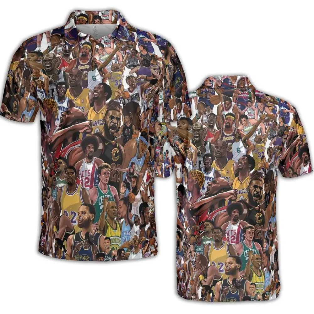 Basketball Superstars AOP Men/Women Polo Shirt - 2