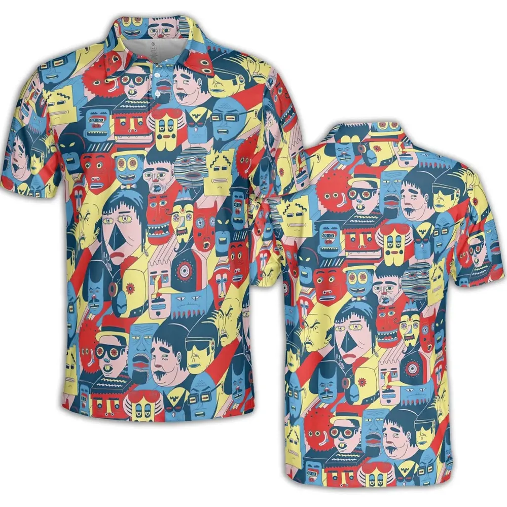 Trash Monsters Adult Swim AOP Men/Women Polo Shirt - 2