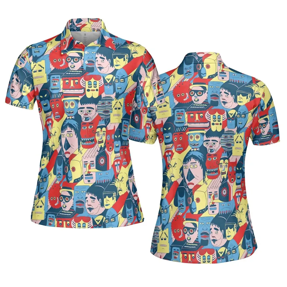 Trash Monsters Adult Swim AOP Men/Women Polo Shirt - 5