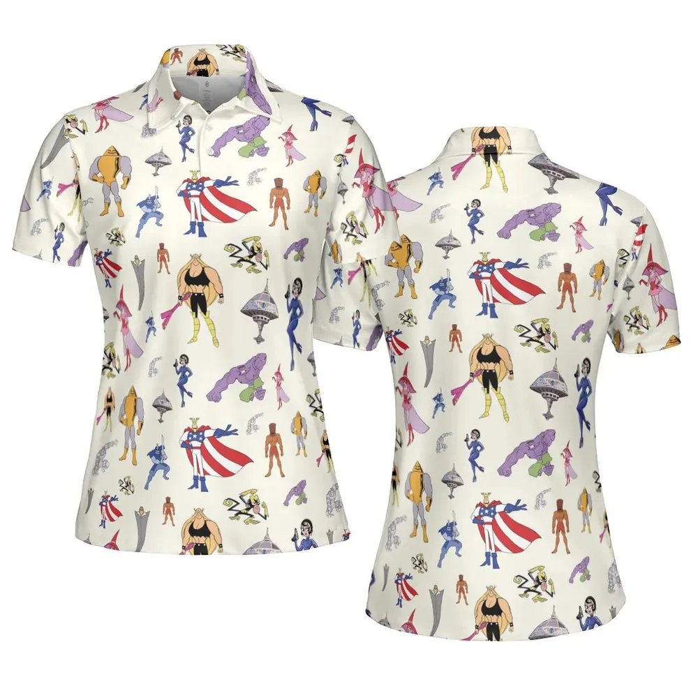 The Justice Friends Characters AOP Men/Women Polo Shirt - 5