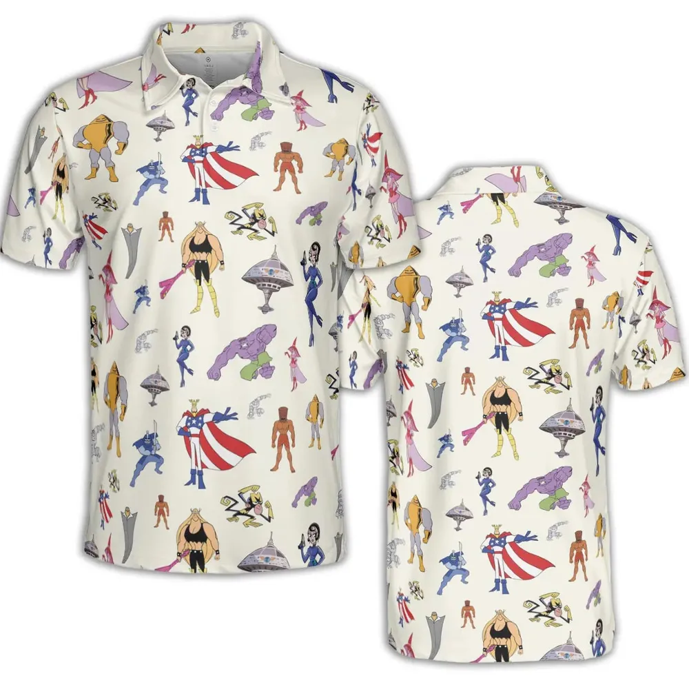 The Justice Friends Characters AOP Men/Women Polo Shirt - 2