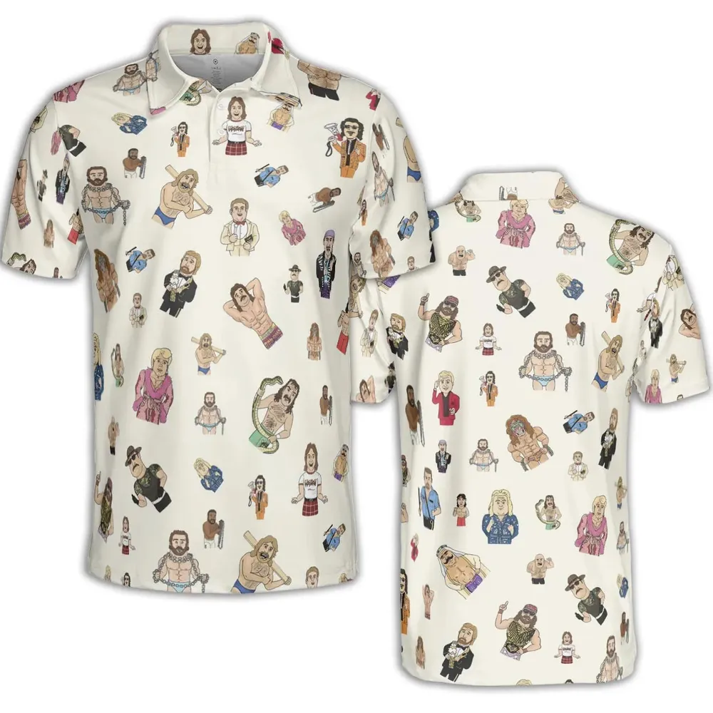 Old School Pro Wrestling AOP Men/Women Polo Shirt - 2