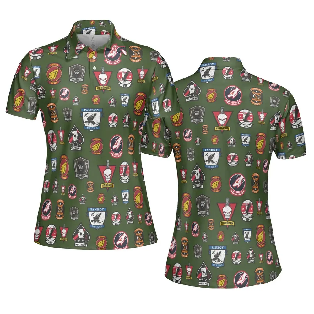 Top Gun Badge AOP Men/Women Polo Shirt - 5