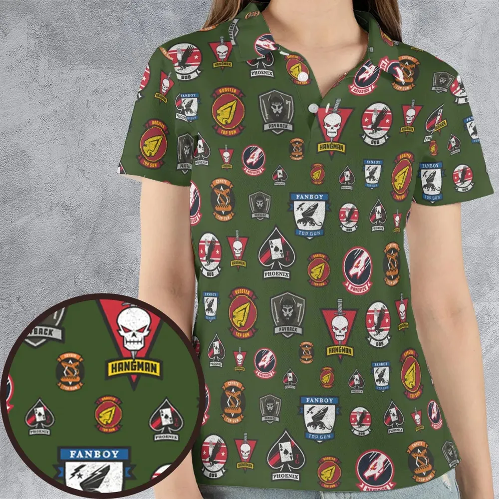 Top Gun Badge AOP Men/Women Polo Shirt - 4