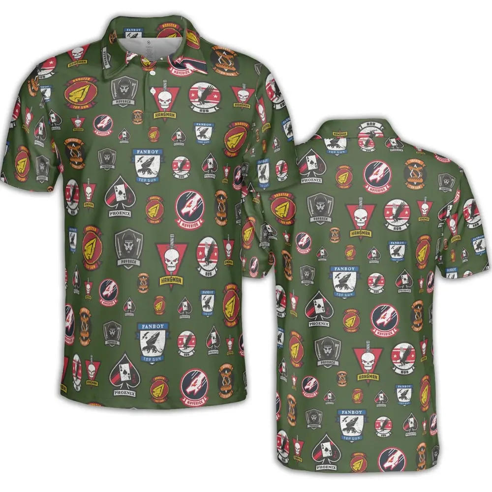 Top Gun Badge AOP Men/Women Polo Shirt - 2