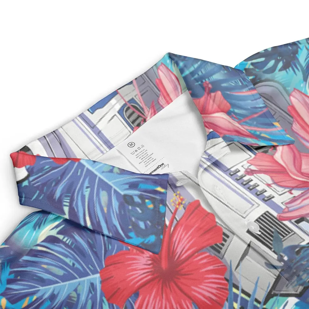 Summer Vacation R2 D2 Tropical AOP Men/Women Polo Shirt - 3