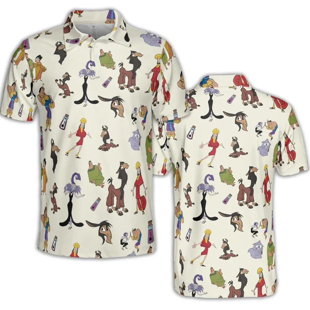 Kuzco and Friends The Emperor's New Groove AOP Men/Women Polo Shirt - 2