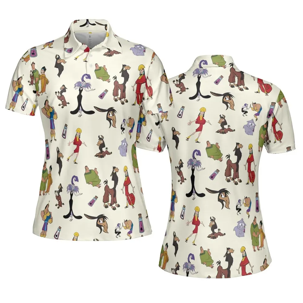 Kuzco and Friends The Emperor's New Groove AOP Men/Women Polo Shirt - 5