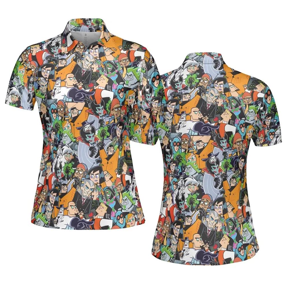 Danny Phantom Characters Collage AOP Men/Women Polo Shirt - 5