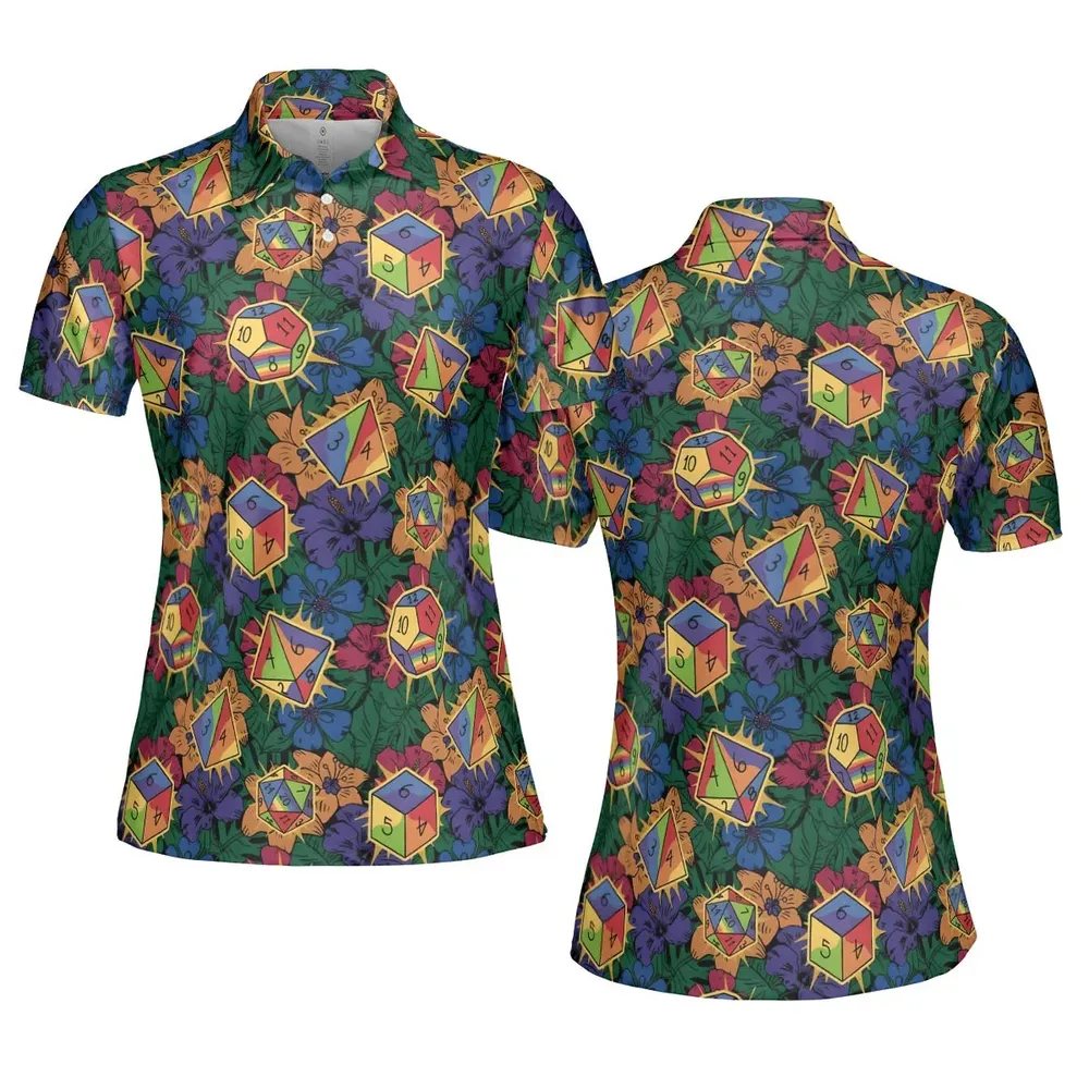 Tropical Dice DnD AOP Men/Women Polo Shirt - 5