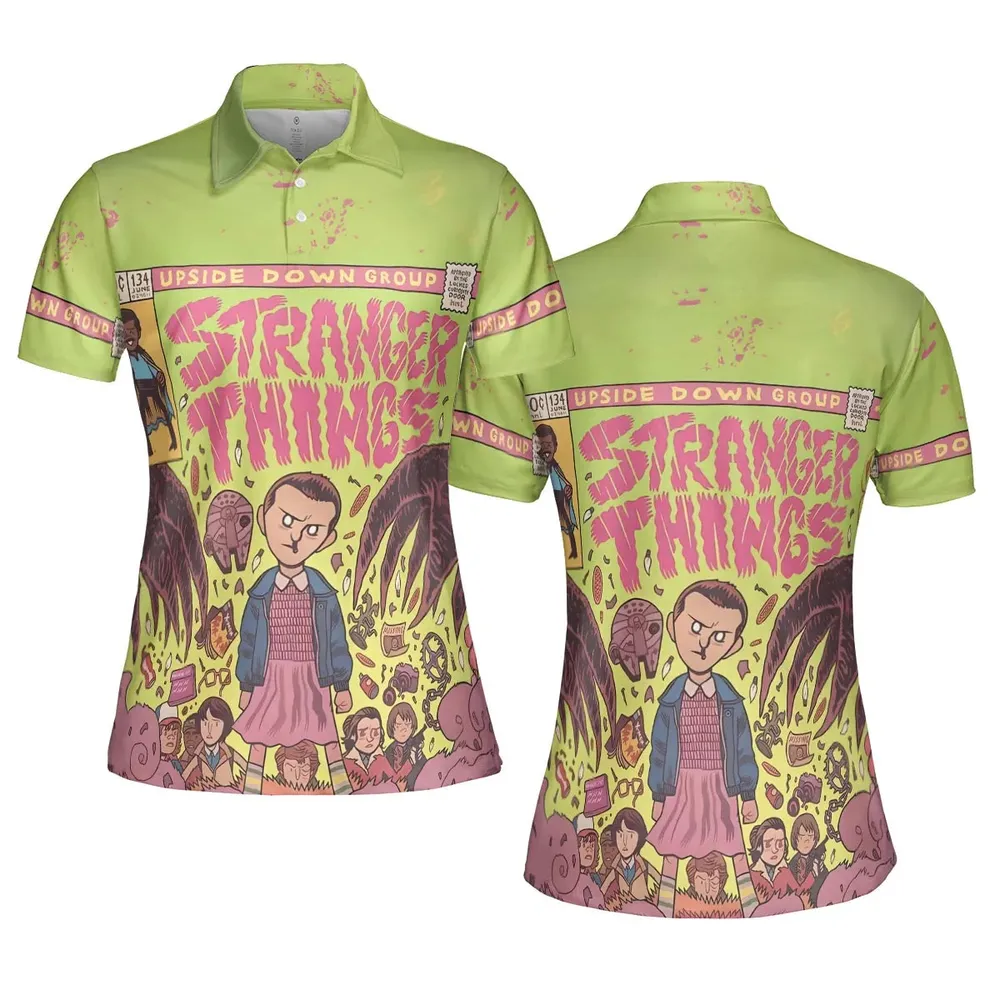 Into The Unknown Stranger Things AOP Men/Women Polo Shirt - 5