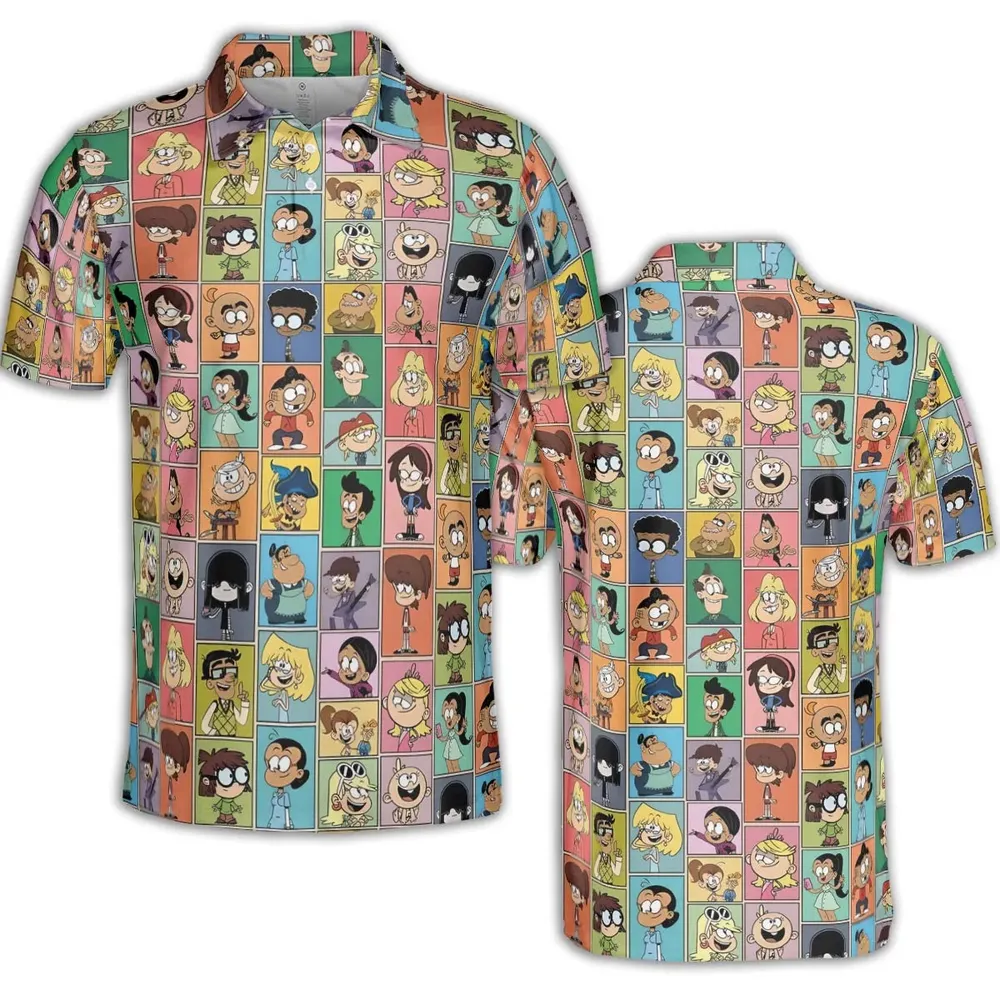 The Loud House Patterns AOP Men/Women Polo Shirt - 2