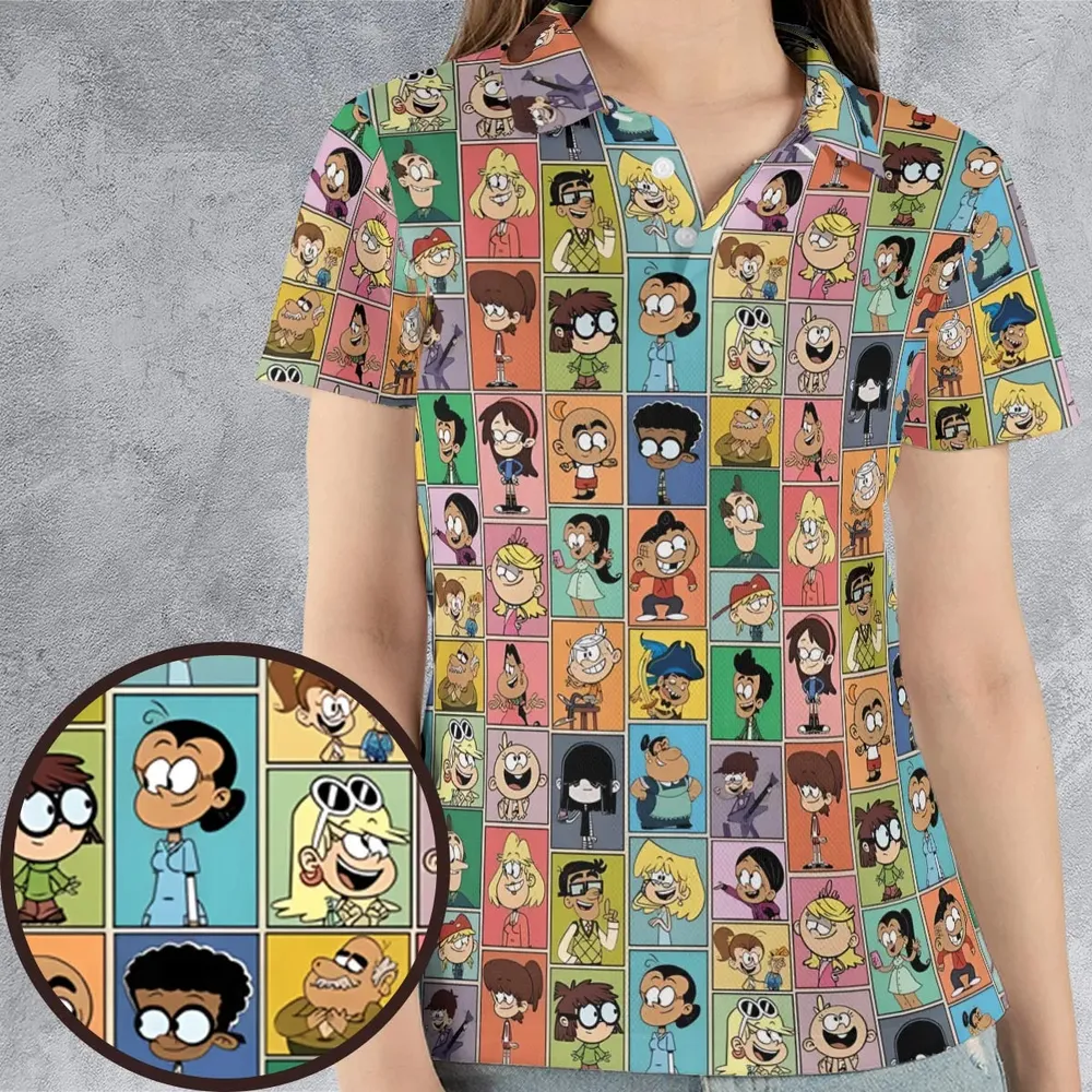 The Loud House Patterns AOP Men/Women Polo Shirt - 4