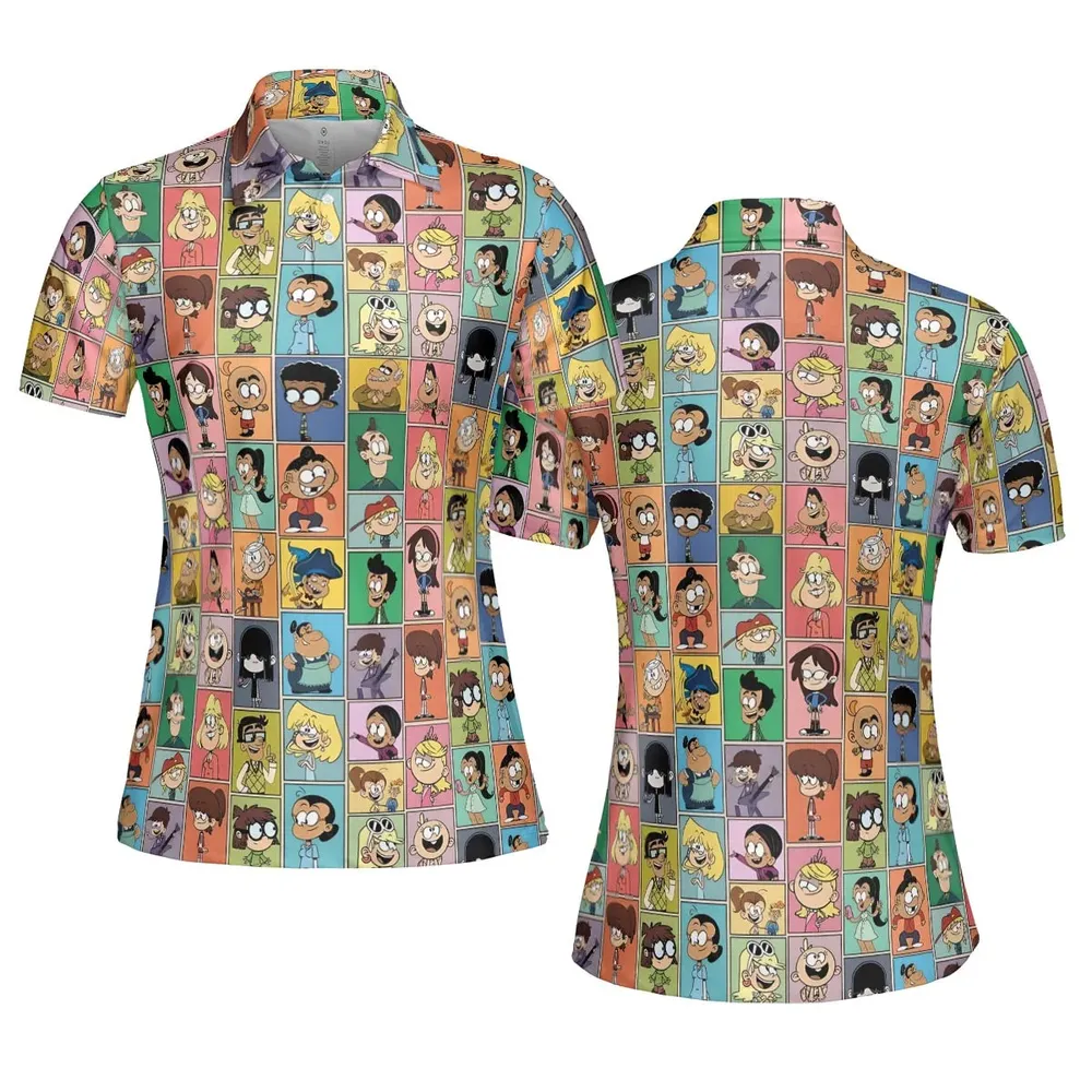 The Loud House Patterns AOP Men/Women Polo Shirt - 5