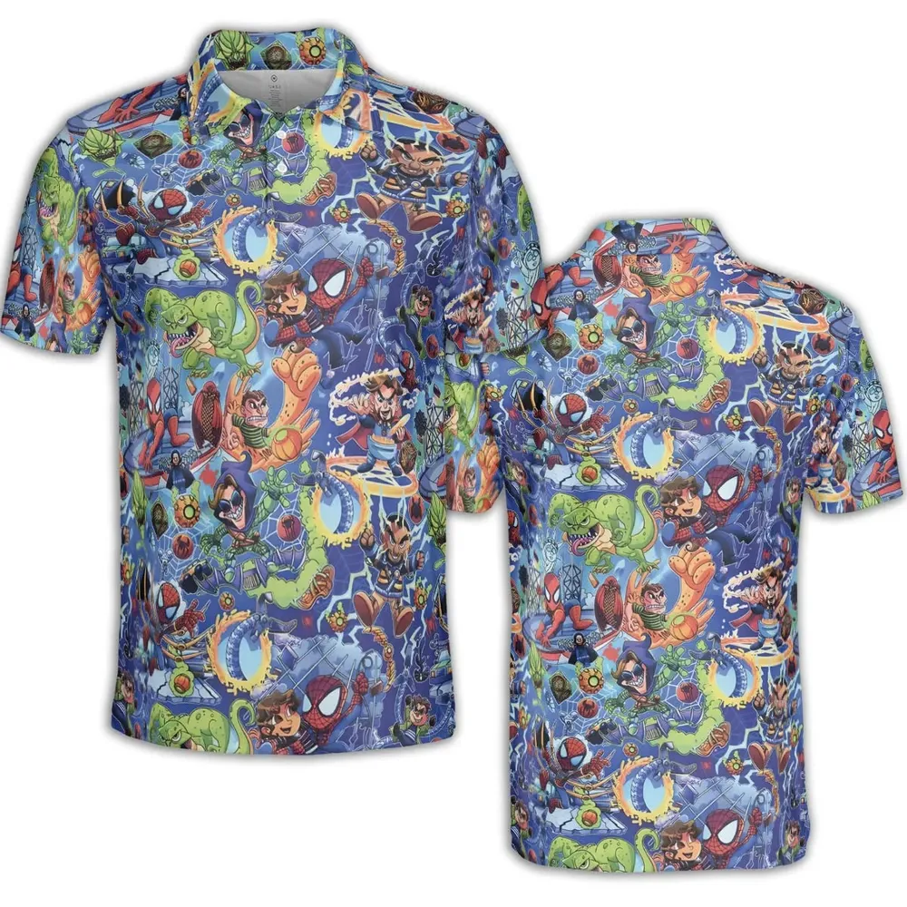 Web Slinger Spider Man AOP Men/Women Polo Shirt - 2
