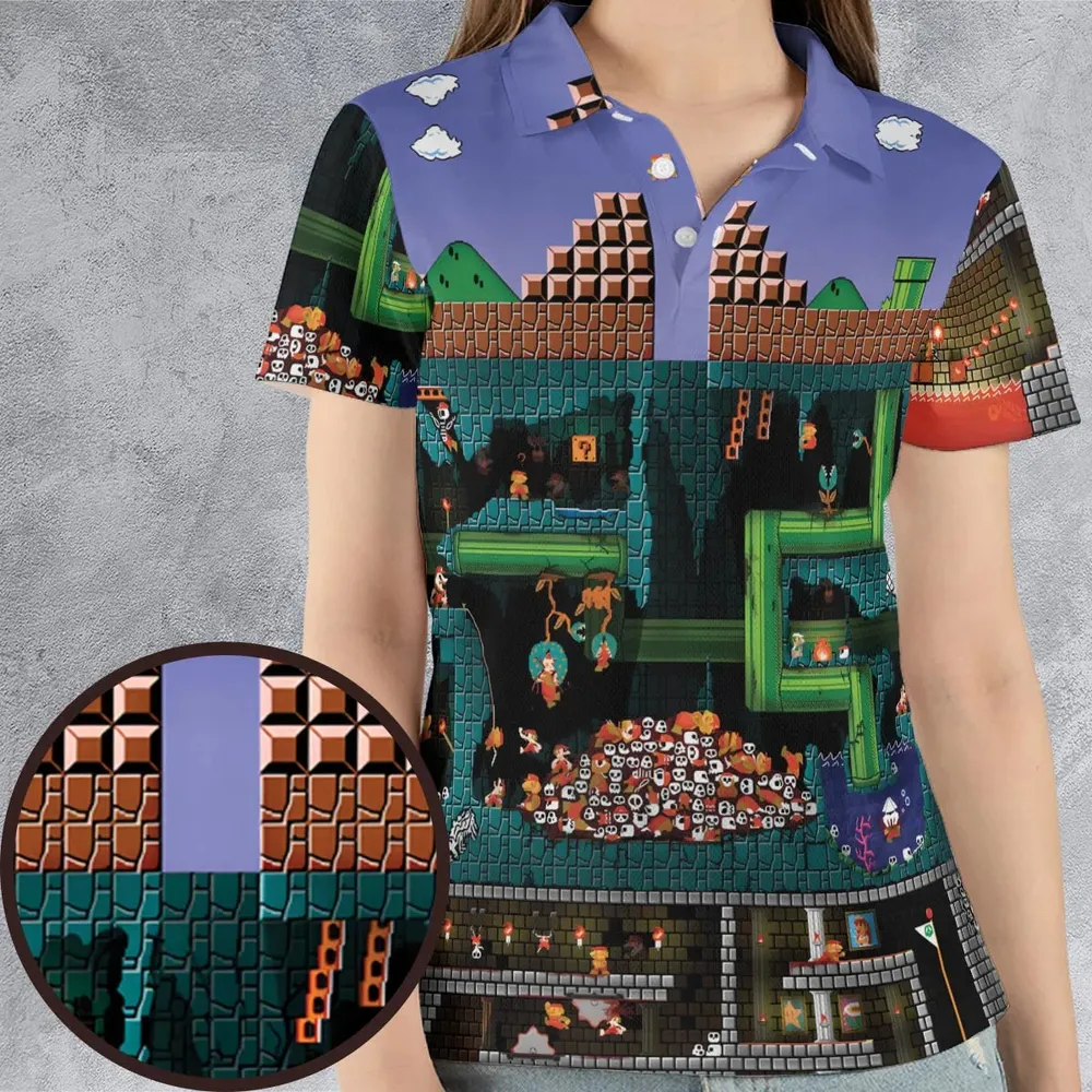 The Pit Super Mario AOP Men/Women Polo Shirt - 4