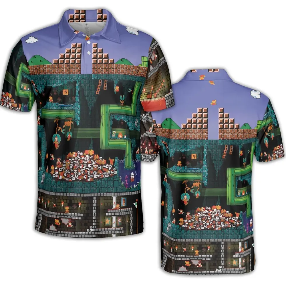 The Pit Super Mario AOP Men/Women Polo Shirt - 2