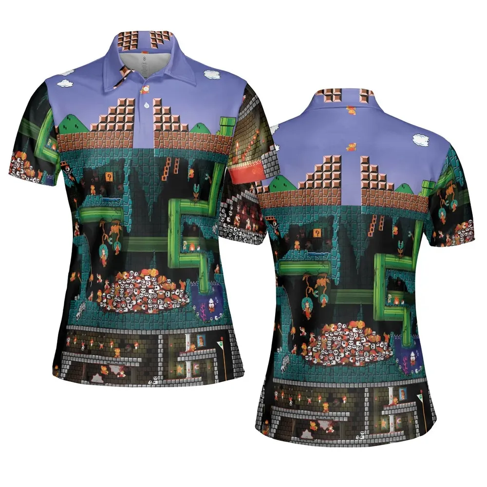 The Pit Super Mario AOP Men/Women Polo Shirt - 5