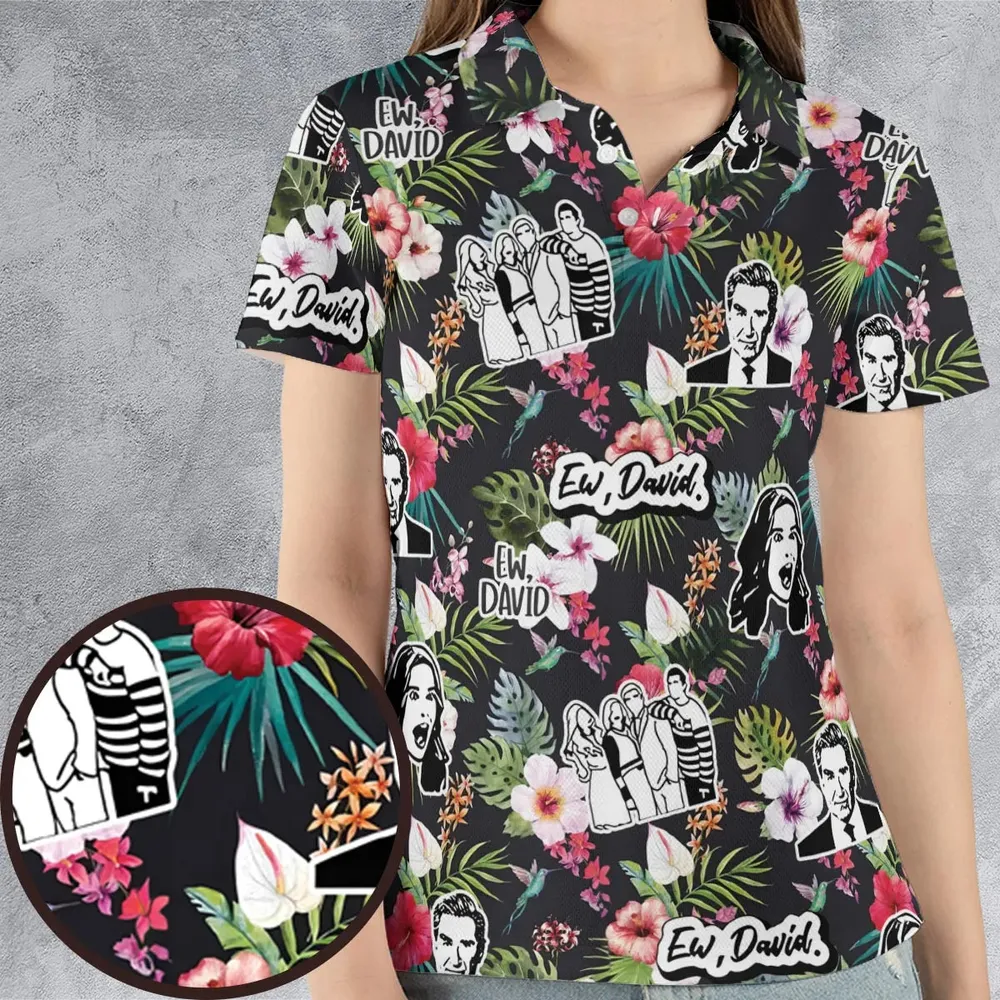 Schitts Creek Tropical AOP Men/Women Polo Shirt - 4