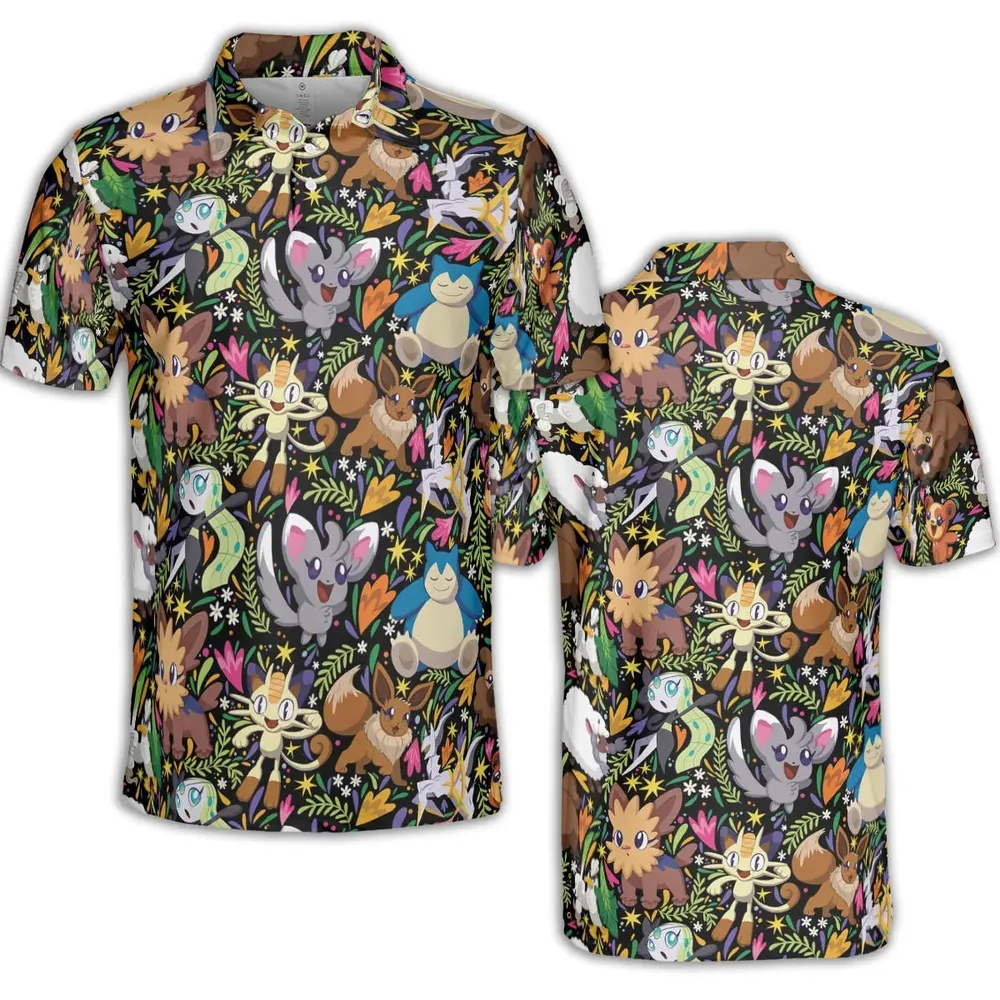 Exotic Tropical Pokemon AOP Men/Women Polo Shirt - 2