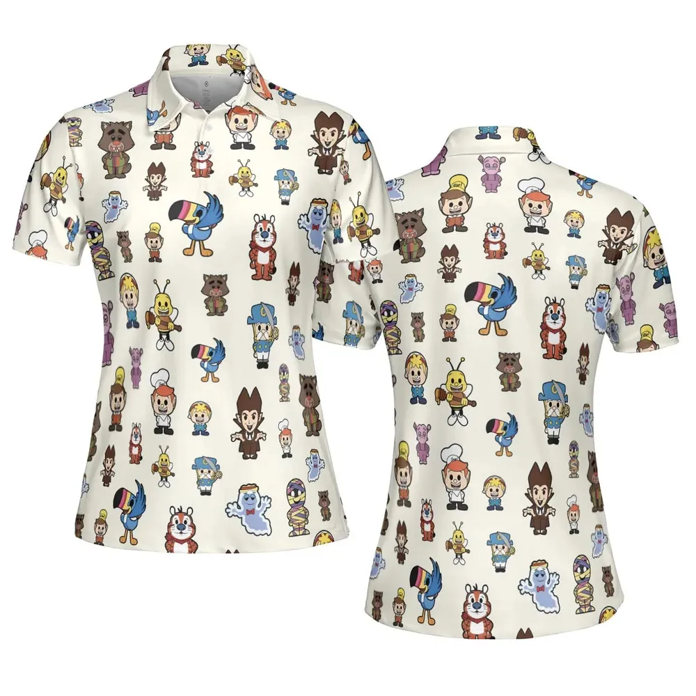 Breakfast Club Cereal Mascot AOP Men/Women Polo Shirt - 5