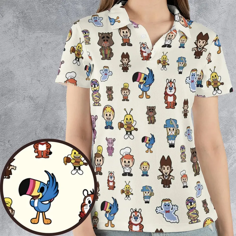 Breakfast Club Cereal Mascot AOP Men/Women Polo Shirt - 4