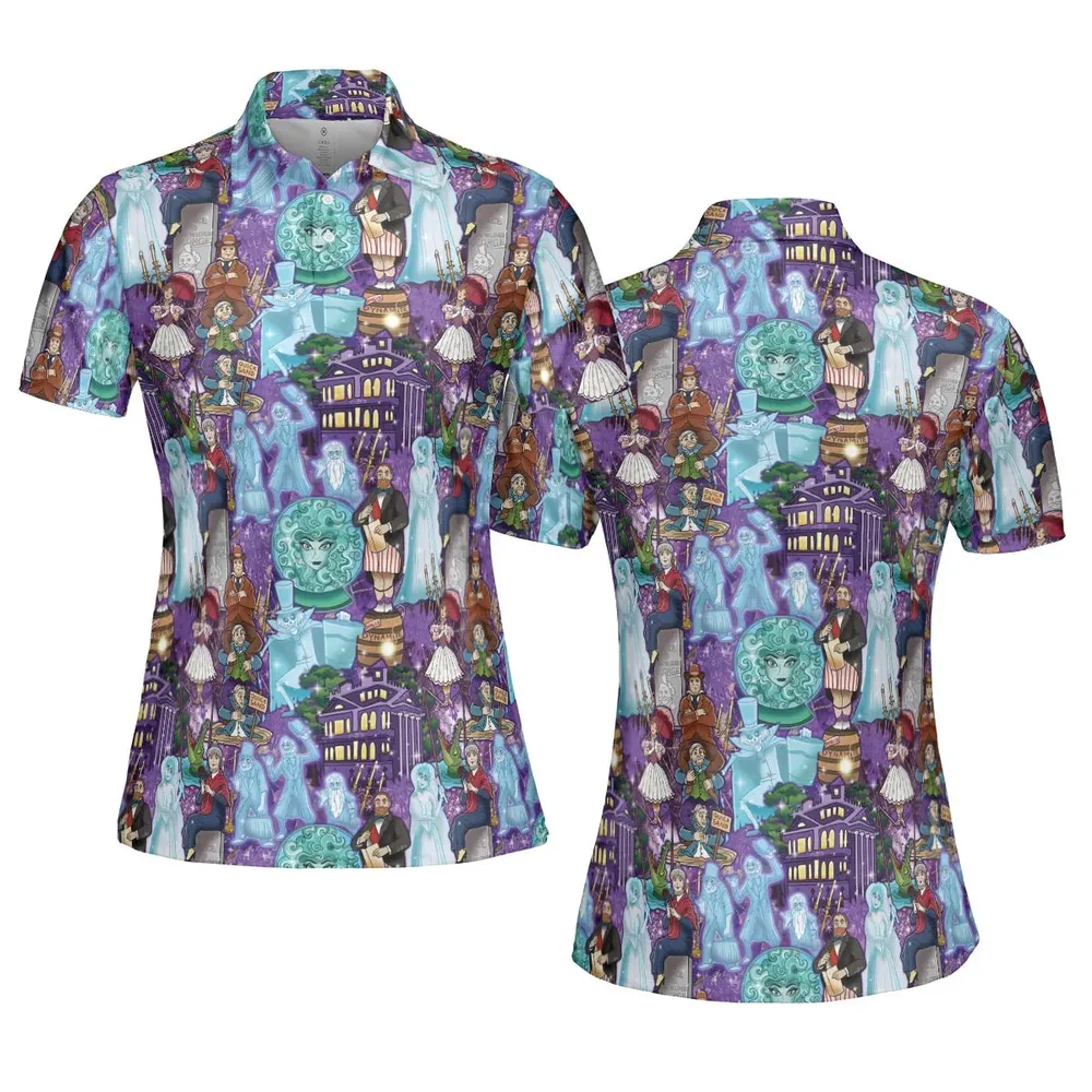 Foolish Mortal Supply Haunted Mansion AOP Men/Women Polo Shirt - 5