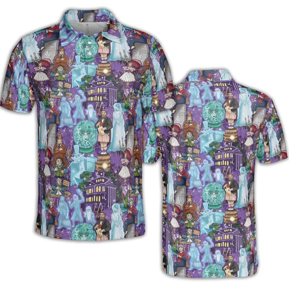 Foolish Mortal Supply Haunted Mansion AOP Men/Women Polo Shirt - 2