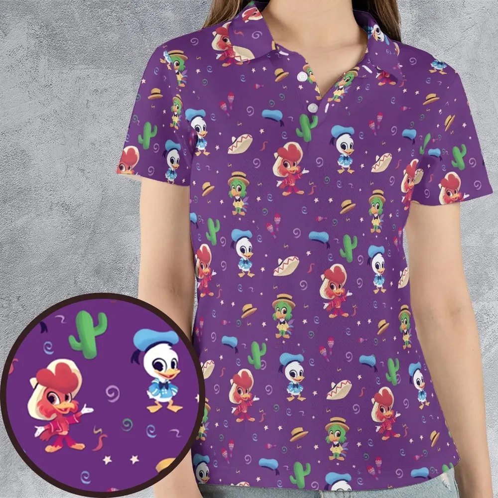 Three amigos Donald Ducktales AOP Men/Women Polo Shirt - 4