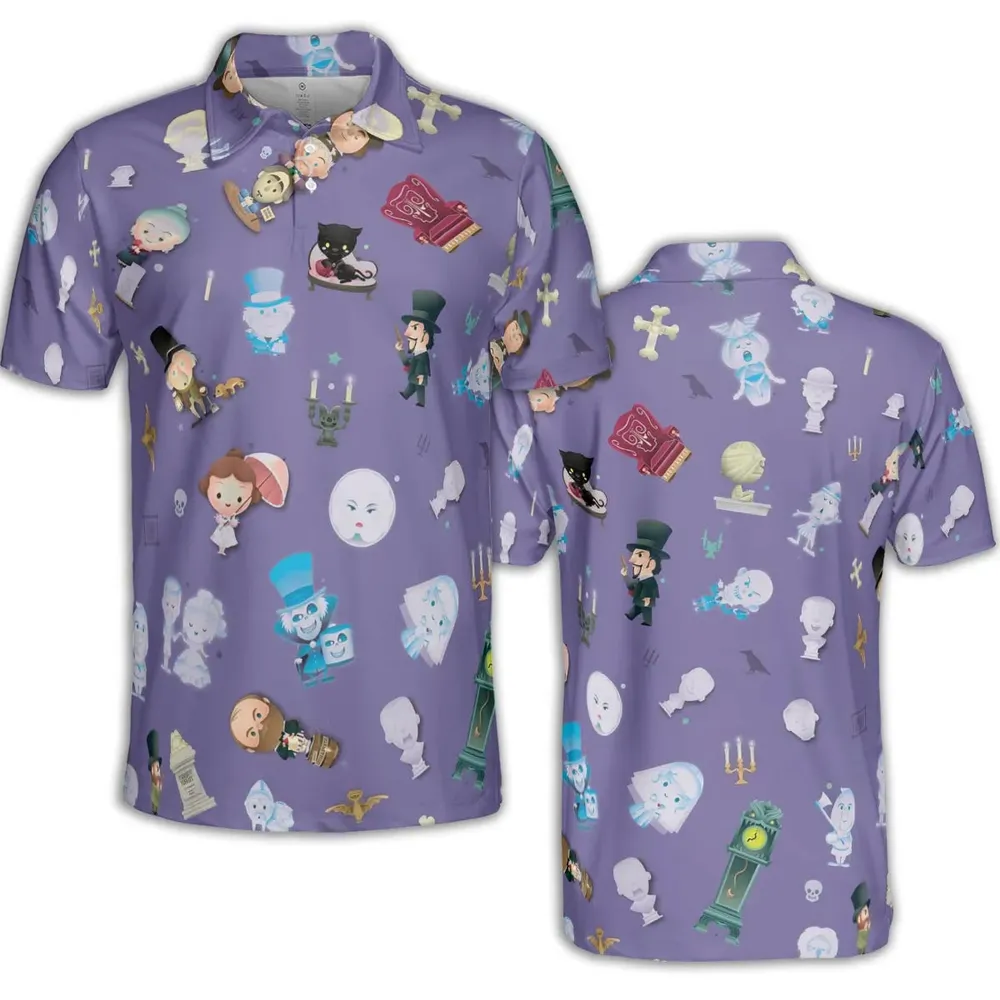 Ghoul Chic Haunted Mansion AOP Men/Women Polo Shirt - 2
