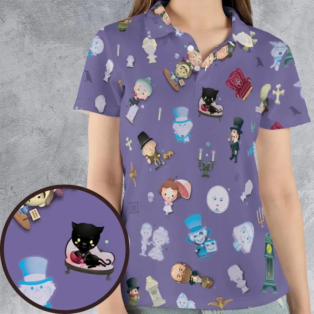Ghoul Chic Haunted Mansion AOP Men/Women Polo Shirt - 4