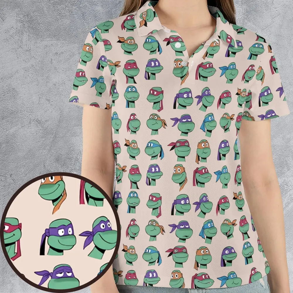 Early Stages TMNT AOP Men/Women Polo Shirt - 4