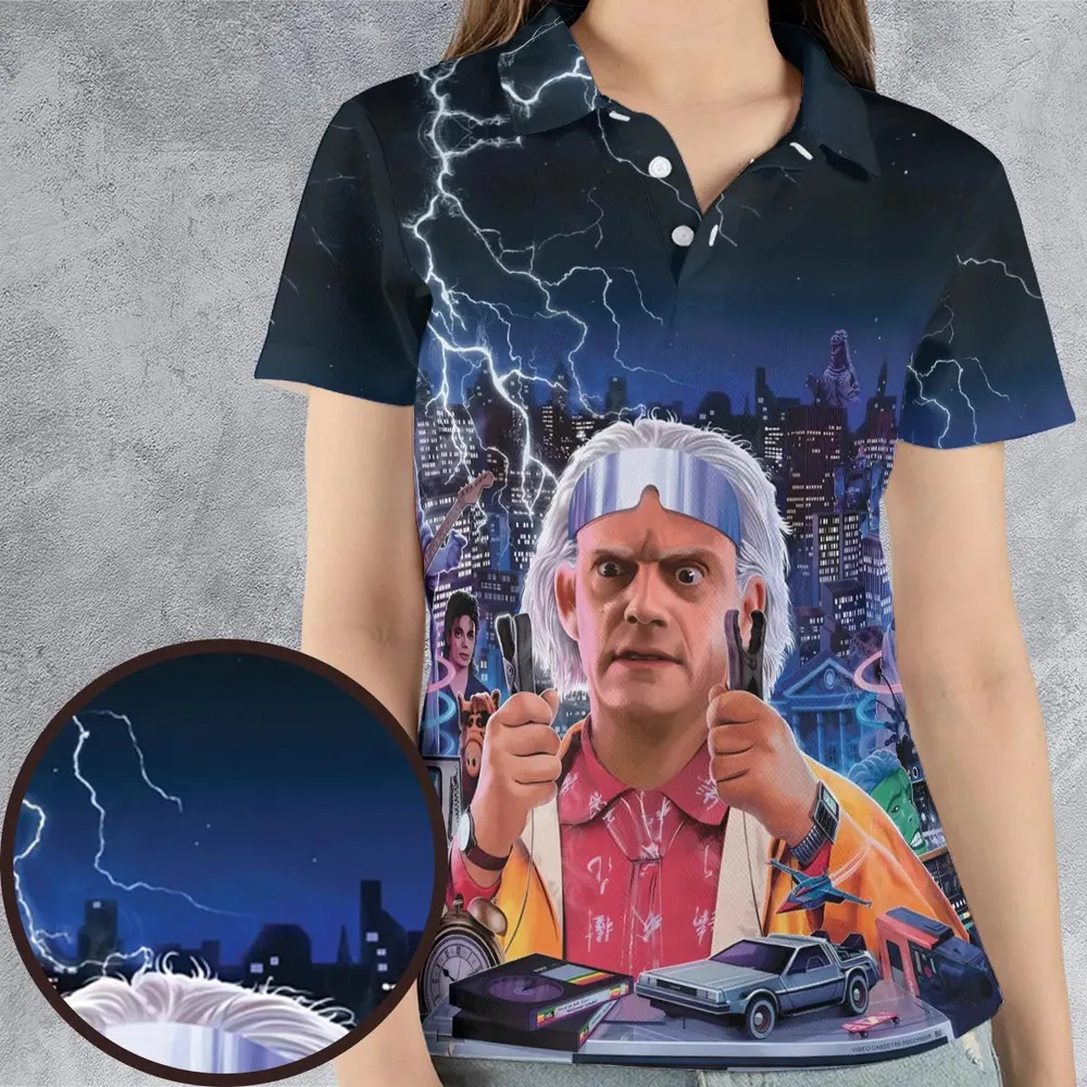 Great Scott! Back To The Future AOP Men/Women Polo Shirt - 4