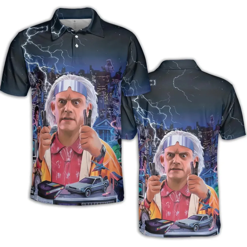 Great Scott! Back To The Future AOP Men/Women Polo Shirt - 2
