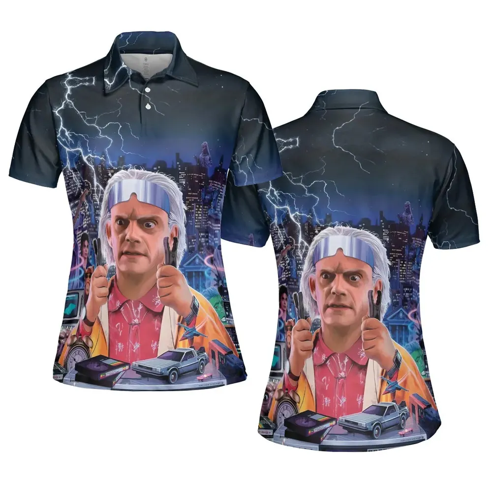 Great Scott! Back To The Future AOP Men/Women Polo Shirt - 5