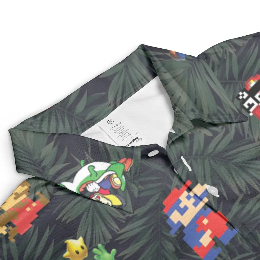 Tropical Mario Super Mario AOP Men/Women Polo Shirt - 3