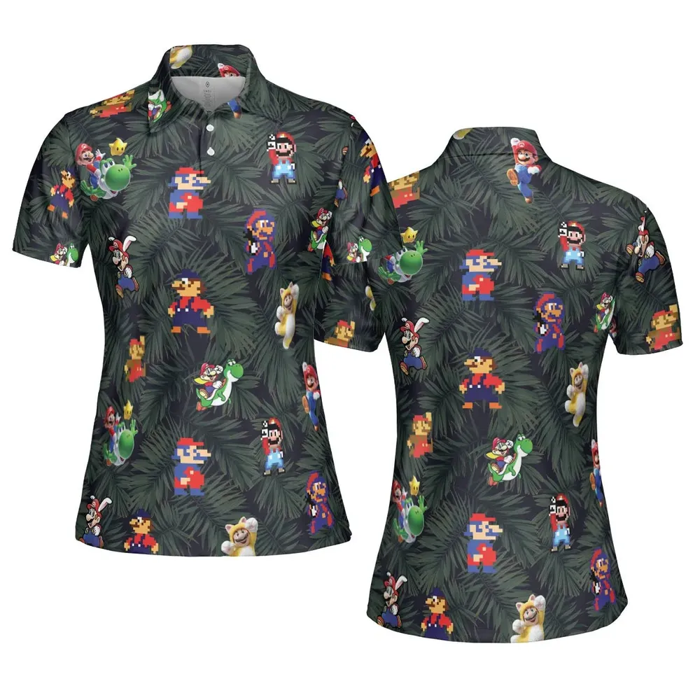 Tropical Mario Super Mario AOP Men/Women Polo Shirt - 5