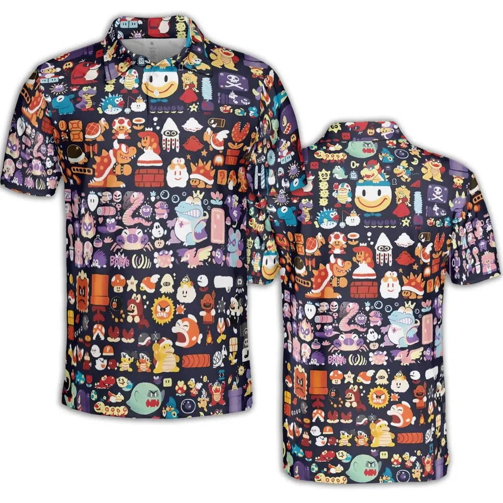 Mario Colors Super Mario AOP Men/Women Polo Shirt - 2