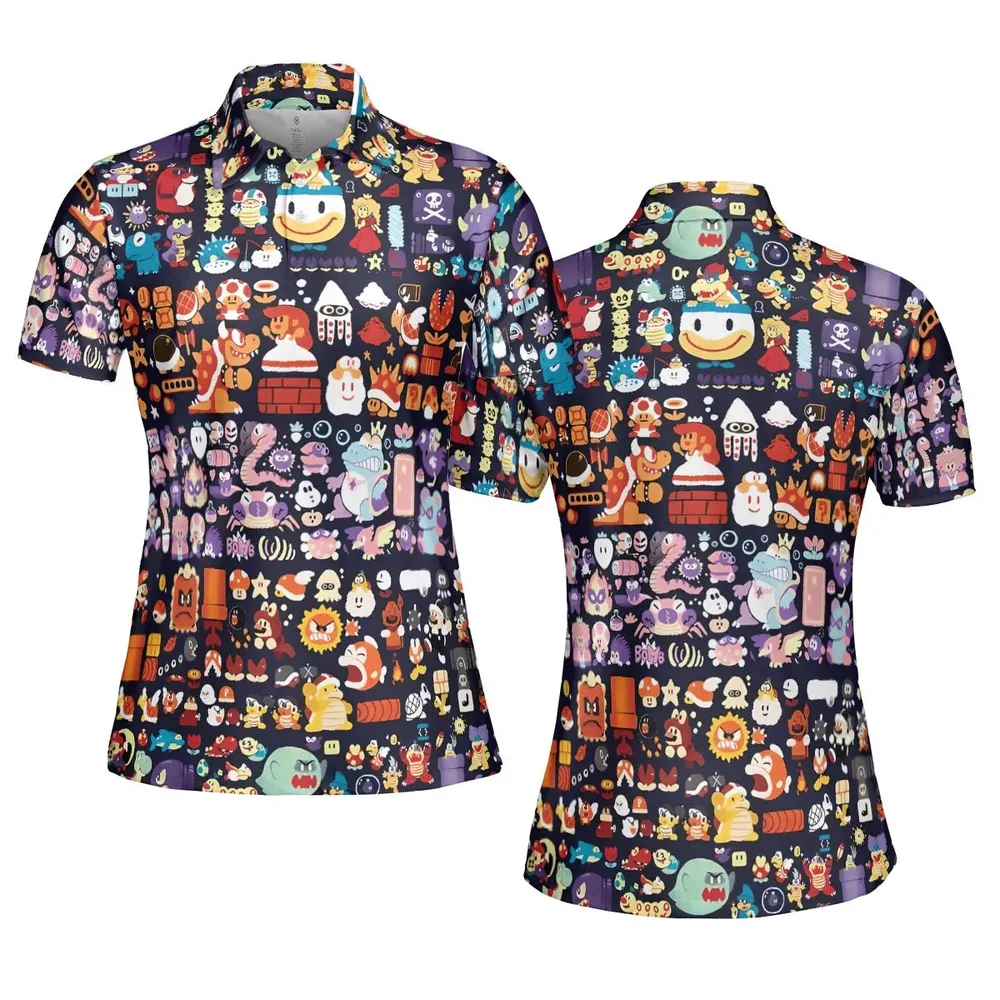 Mario Colors Super Mario AOP Men/Women Polo Shirt - 5