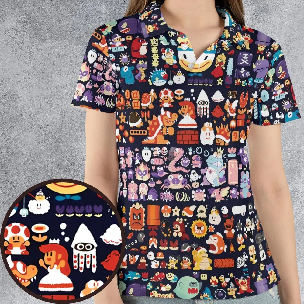 Mario Colors Super Mario AOP Men/Women Polo Shirt - 4