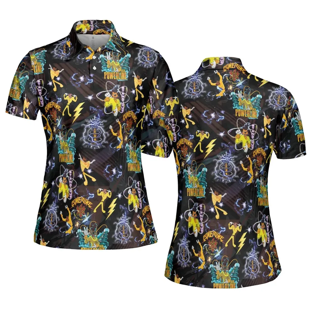 Powerline Concert A Goofy Movie AOP Men/Women Polo Shirt - 5