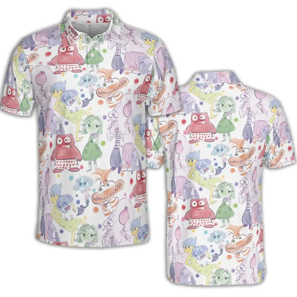 Mood Swing Style Inside Out AOP Men/Women Polo Shirt - 2