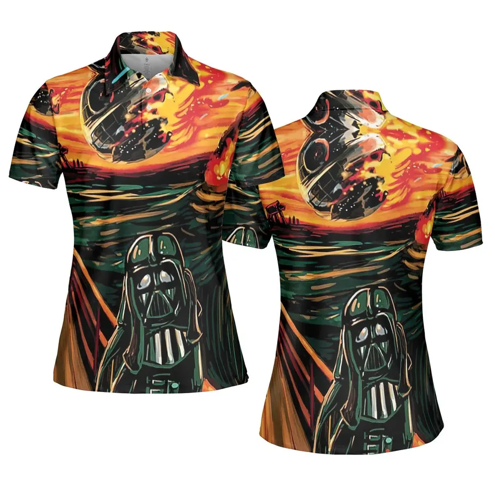 Vader Scream Darth Vader AOP Men/Women Polo Shirt - 5